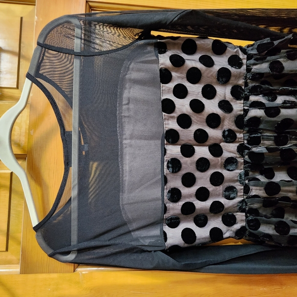 Anthropologie Dottie Dress by Sunday in Brooklyn Black Polka Dot Dress - Picture 9 of 13